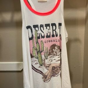 Large tank top with desert graphic